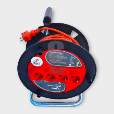 Удължител 35м. макара 3х1.5 + 4бр. контакти IP20